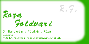 roza foldvari business card